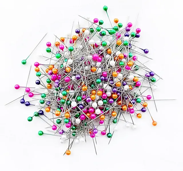 Multicolor Stainless Steel Sewing Pins, 350-Pack with Plastic Heads