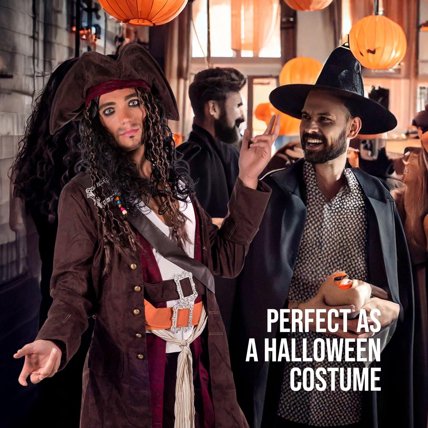 fun shack Pirate Costume Men, Mens Pirate Costume, Halloween Costumes for Men, Halloween Costumes Adult - Image 4