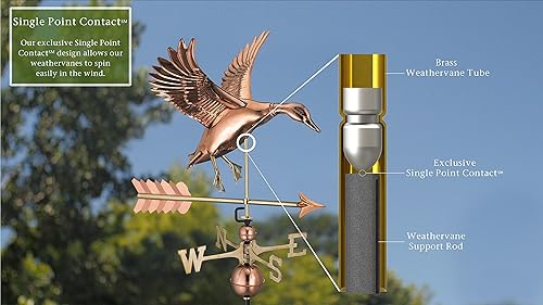 Miniatura 6 de Good Directions Landing Duck Veleta de cobre puro