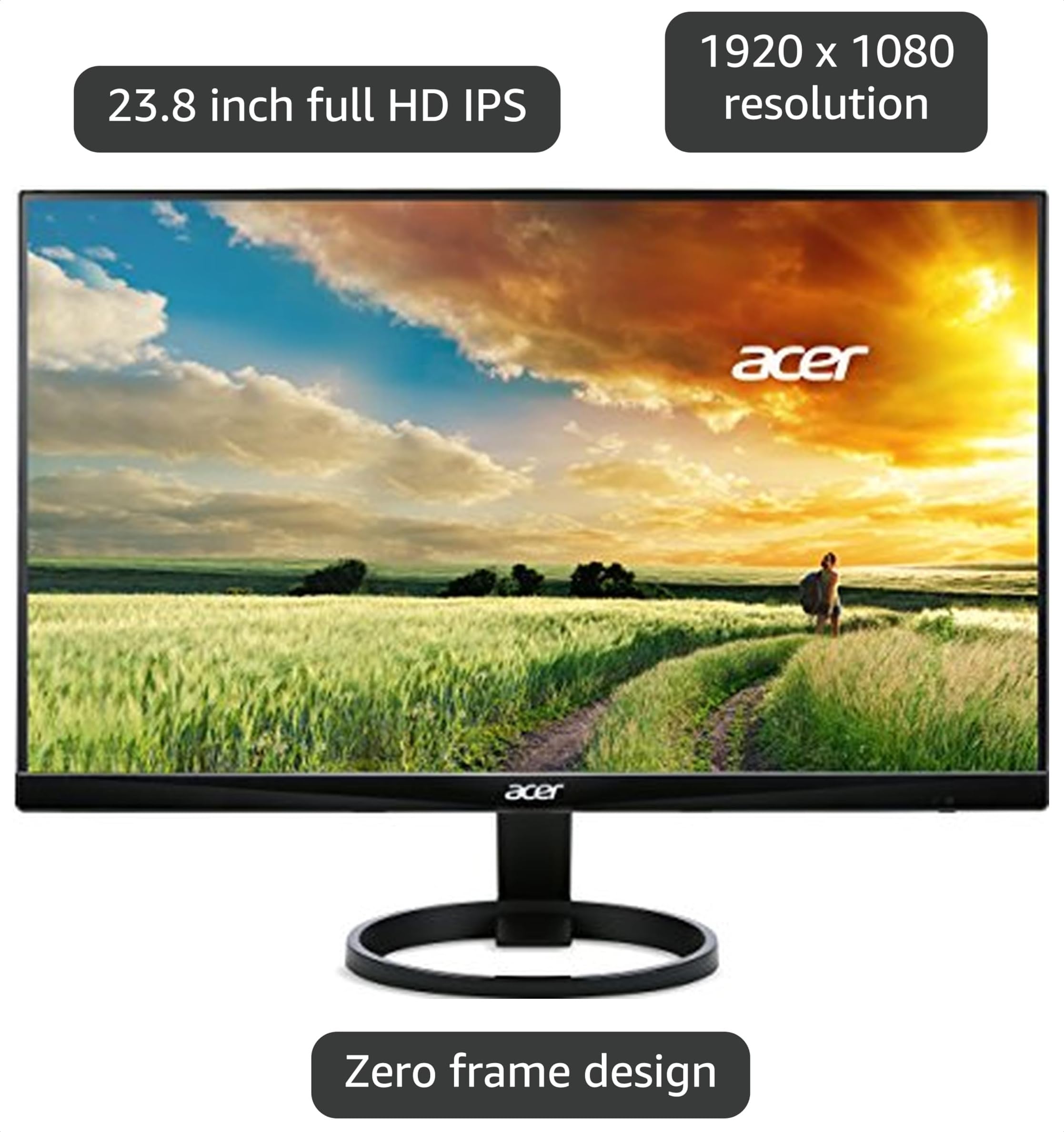 Amazon.com: acer 23.8” Full HD 1920 x 1080 IPS Zero Frame Home