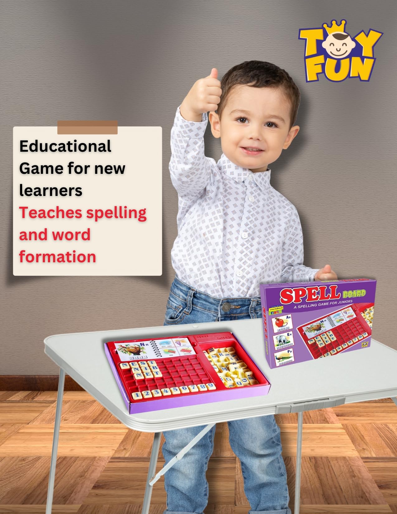 TOY FUN Educational Spelling Word/Puzzle Game for Kids of Age 3 Years and Above - Image 2 thumbnail