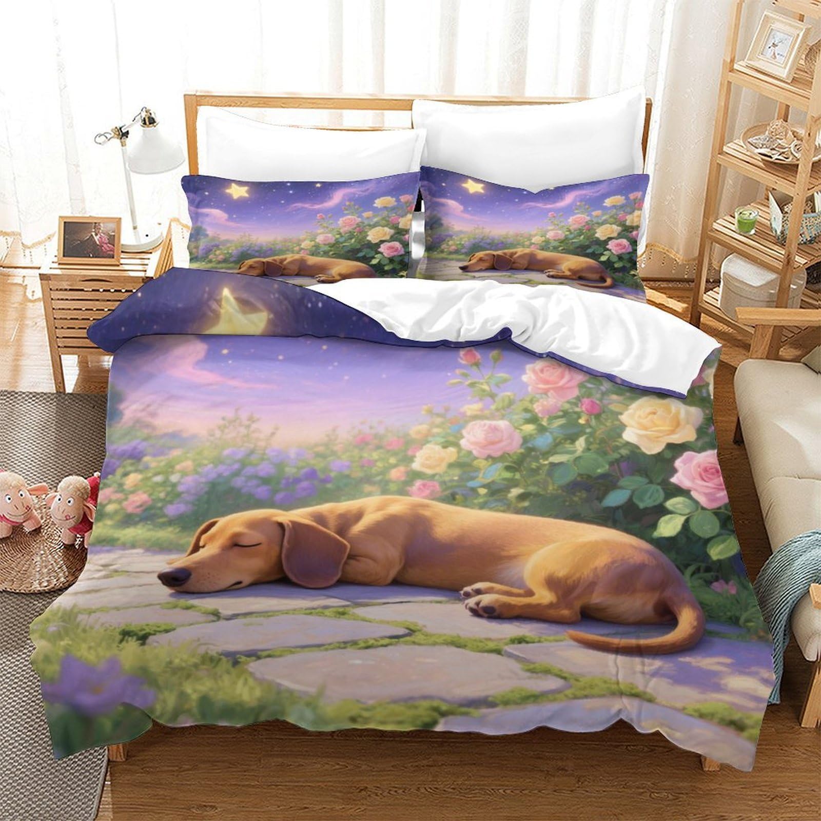 Parure de lit chien 3D pour transformer la chambre de votre fille avec humour