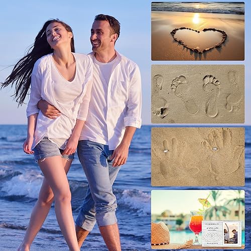 Miniatura 2 de Marcos de fotos de boda, marco de fotos de Mr and Mrs - Marcos de fotos de boda para pareja, marcos de fotos de compromiso con cita conmovedora "Of