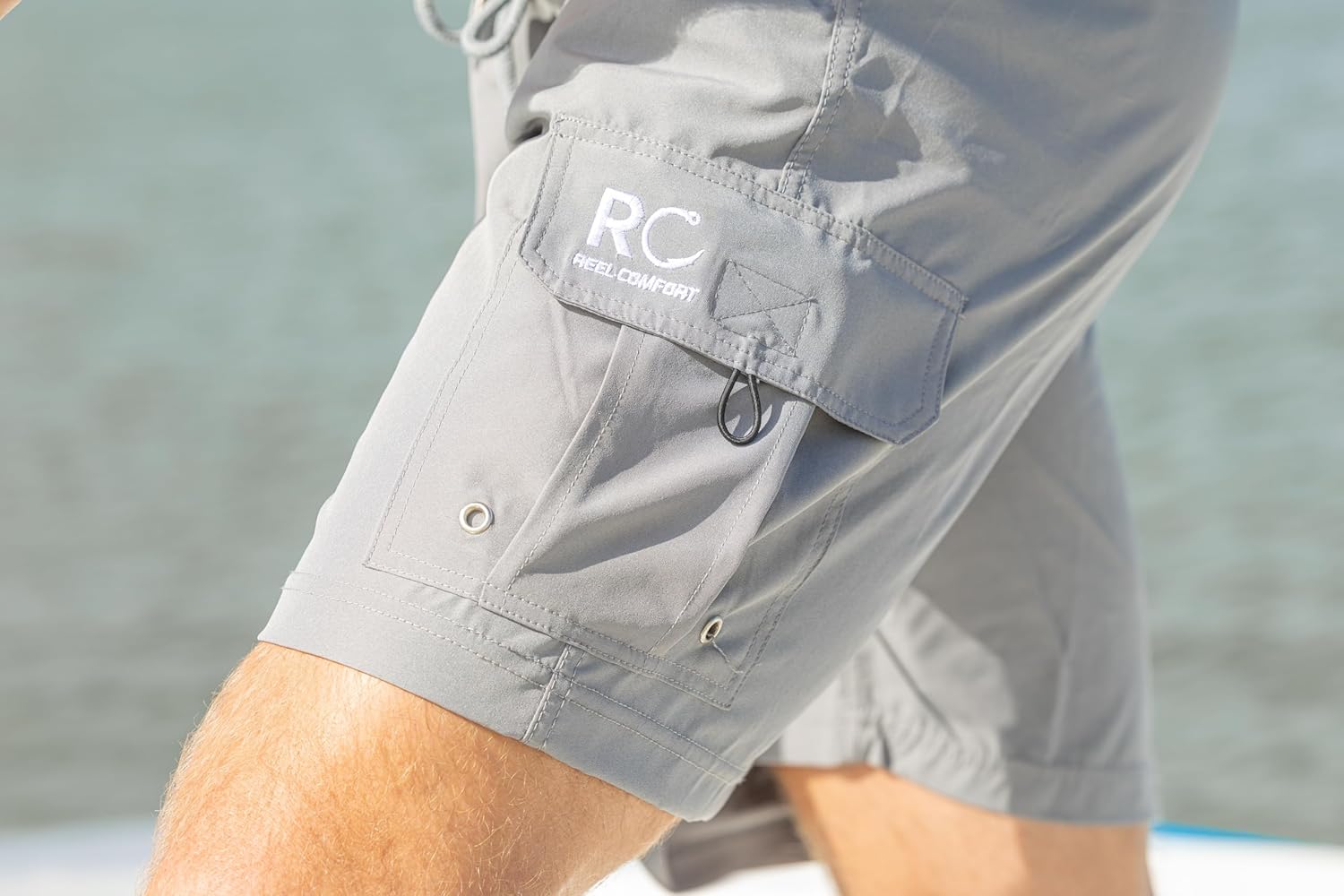 Men’s Padded Fishing Shorts – Patented Removable Thigh & Groin Pads, Quick-Dry Fabric, Stretch Waist, Anti-Chafe Comfort