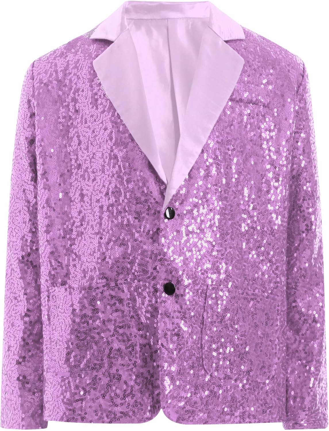Agoky Kids Girls Sequin Lapel Blazers Jacket Button Down Long Sleeve Suit Coat for Wedding Party Prom Banquet