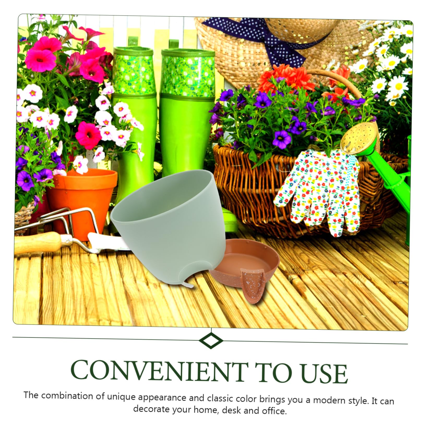 UKCOCO Pot de Fleurs à Arrosage Automatique 3 Pièces en Plastique