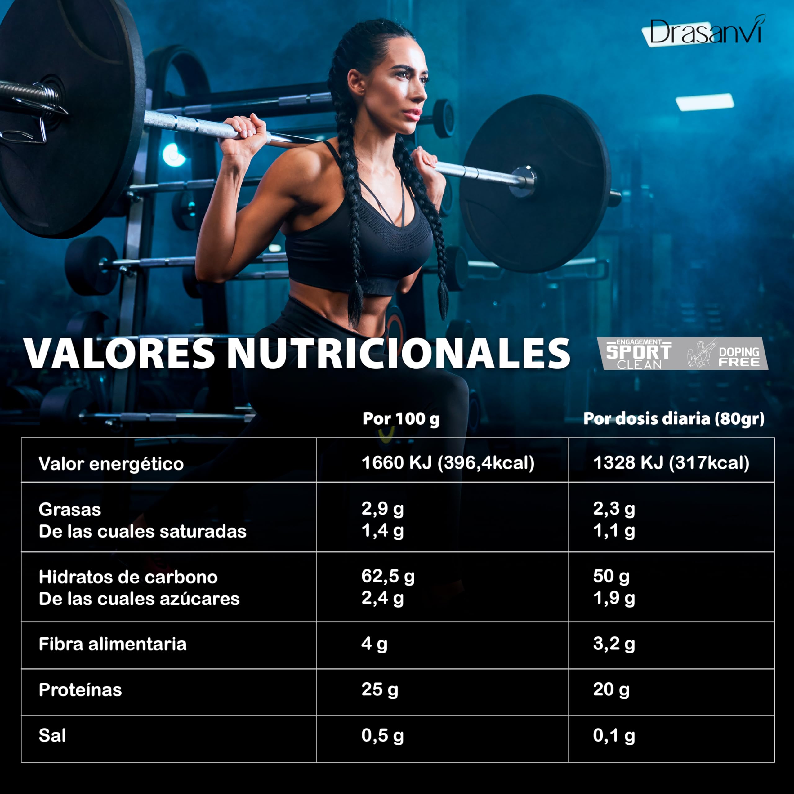 Weight Gainer Sabor Chocolate Blanco 3kg Sport Live Drasanvi Gym Fitness | Combinacion de Proteinas e Hidratos de Carbono para Ayudar a Ganar Peso y Masa Muscular, Facil de Mezclar, Sport Live