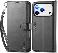 TUCCH iPhone 18 Pro Case Notebook Type iPhone 17 Pro Cover with Strap 2026