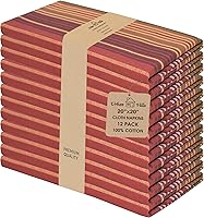 Vista 13 de Urban Villa - Juego de 12 servilletas de tela de 50 x 50 centímetros 100% algodón, servilletas lavables, duraderas, reutilizables y absorbentes