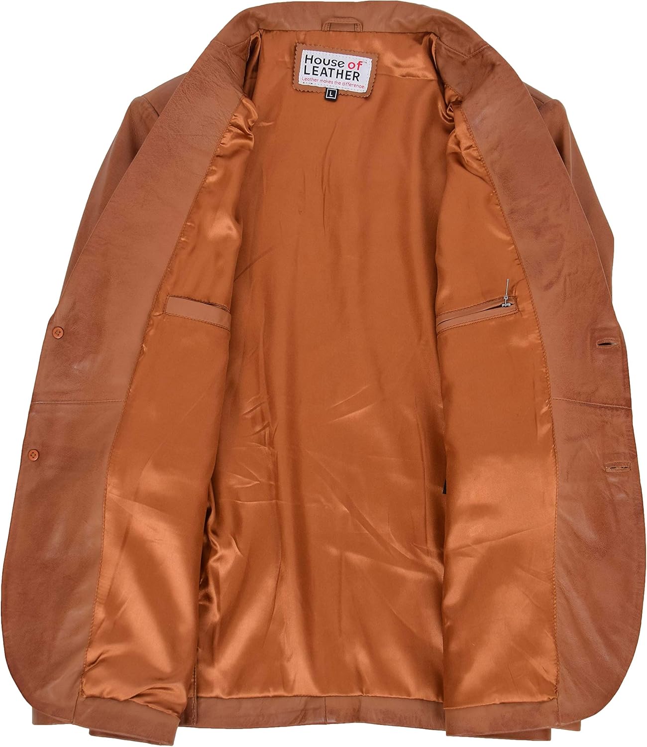 Mens Real Leather Blazer Two Button Jacket Zavi