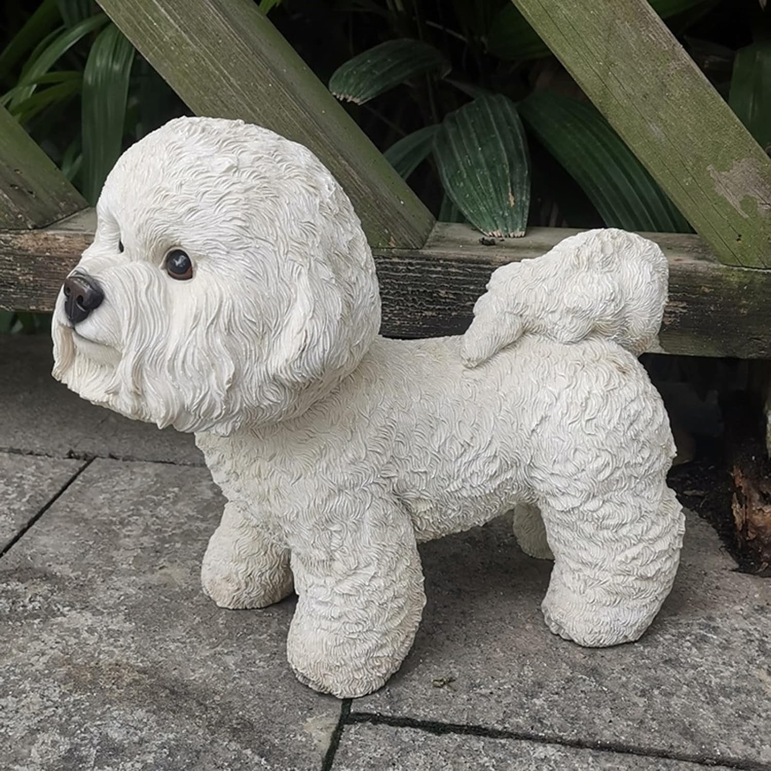 Statua da Giardino Scultura di Animali, Statue di Cani in Resina da Giardino Amanti per Donne, Figurine di Animali Decorazione Esterna per Patio Cortile Prato Portico Art Sculpture Decor