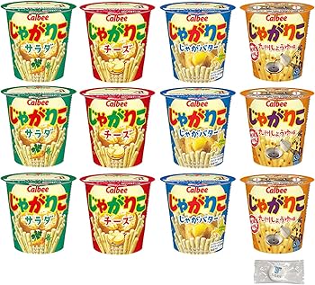 Amazon.co.jp: じゃがりこ 4種 ×各3個 (サラダ チーズ じゃがバター