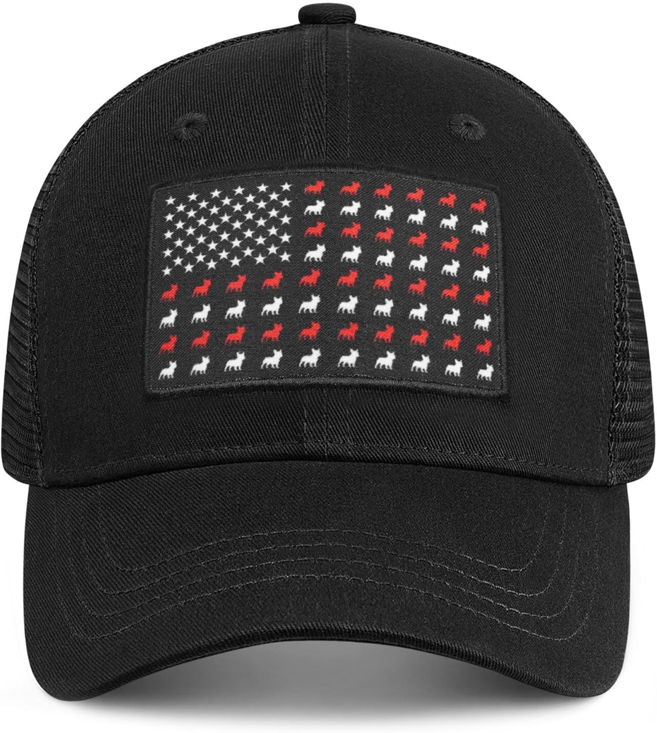 French Bulldog Baseball Cap for French Bulldog Lovers,Adjustable Baseball Hats for Men Women Black - Image 2