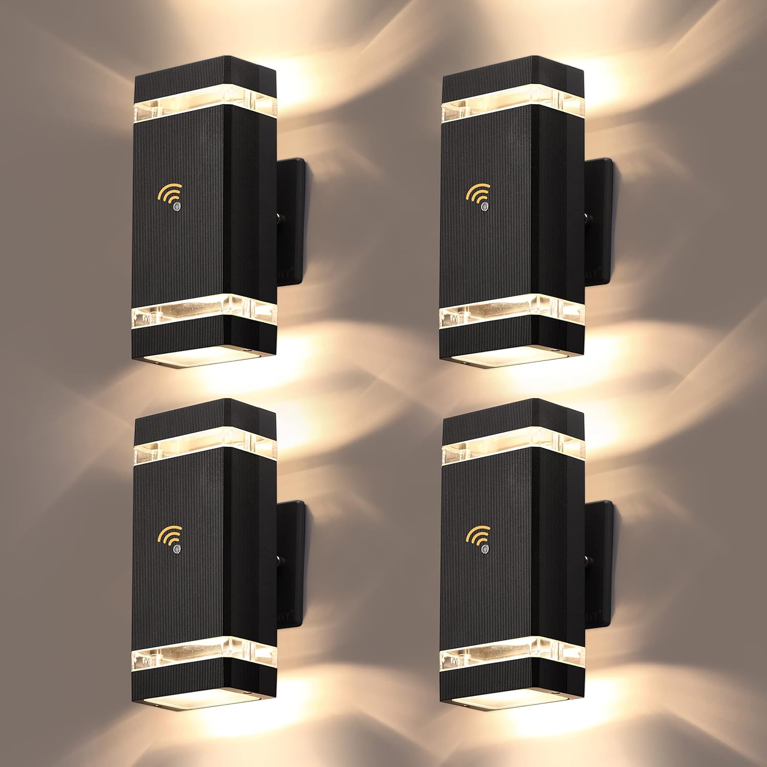 LMP 4 Packs Dusk to Dawn Outdoor Lighting, Outdoor Light Fixture with