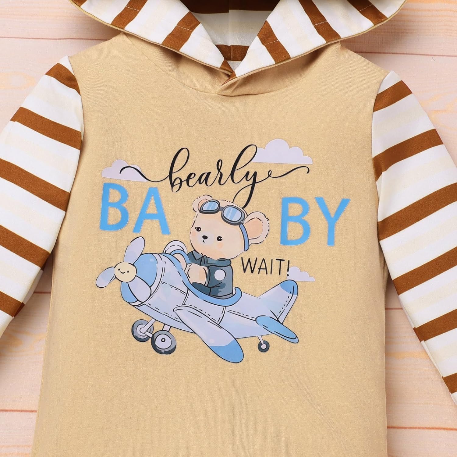 IBTOM CASTLE Baby Boy Clothes Infant Baby Boy Fall Winter Clothing Animal Prined Long Sleeve Hoodie Romper + Long Pants - Image 7