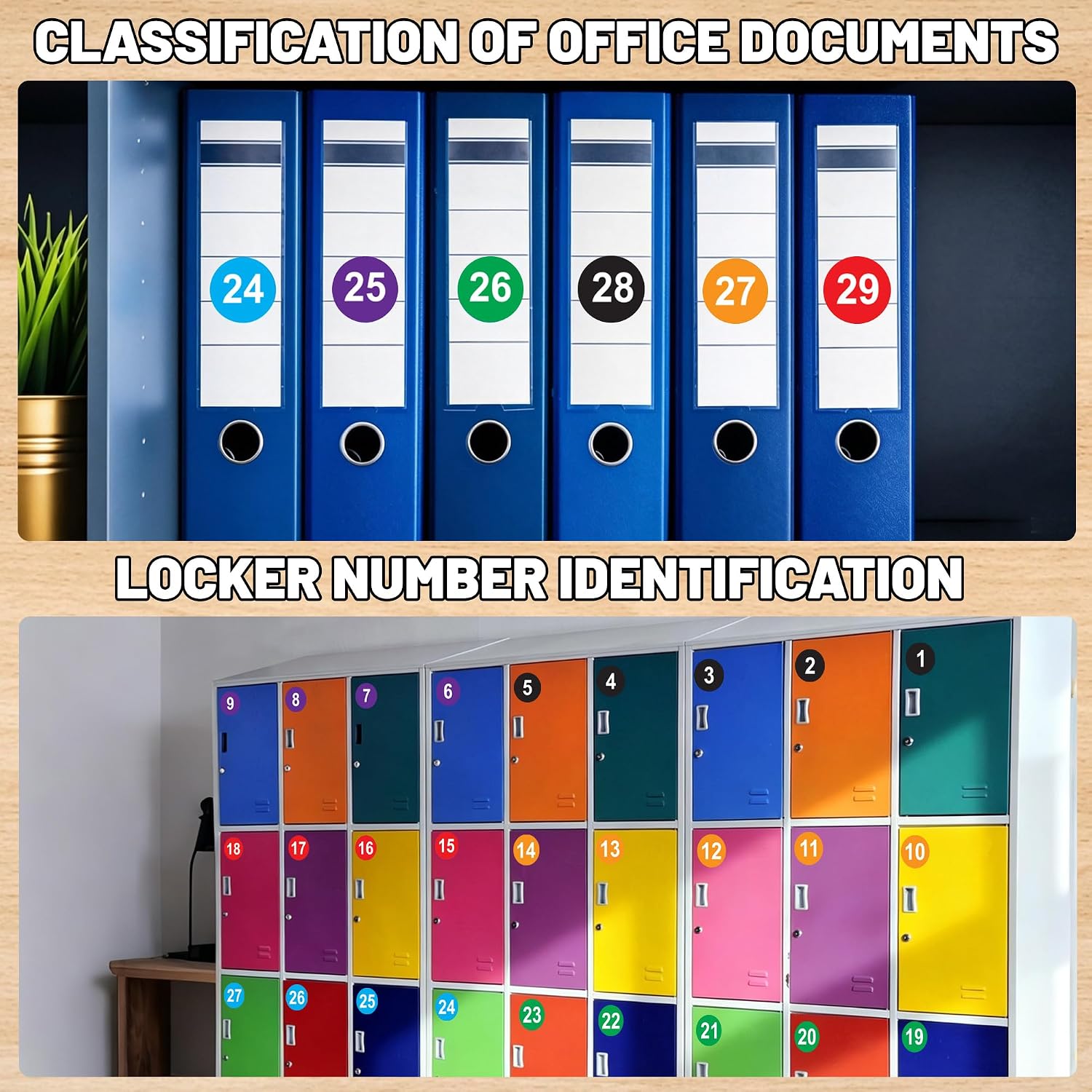 600PCS Consecutive Number Stickers 1-50 - 1 Inch Self-Adhesive Vinyl Number Labels, Water & Tear Resistant Removable Multicolor Stickers for Classroom, Office, Storage & Inventory Organization image 5