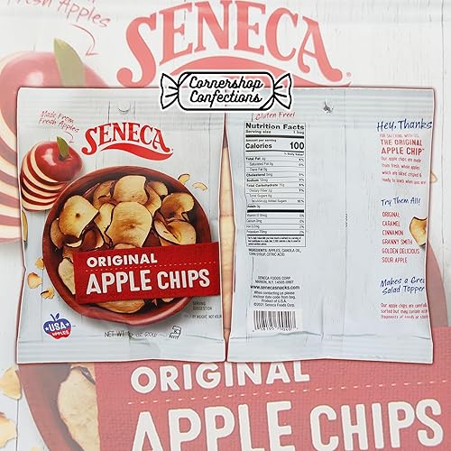 Miniatura 5 de Seneca-Foods Paquete variado de chips de manzana a granel – 24 bolsas de una sola porción – 8 bolsas de 3 sabores diferentes – caramelo, canela,
