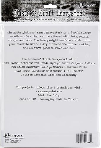Miniatura 2 de Ranger Tim Holtz Distress Kraft Heavystock 10Pkg-8.5" X11"
