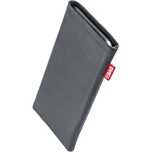 fitBAG Beat Gray Custom Tailored Sleeve for Nokia 5310 XpressMusic. Fine Nappa Leather Pouch with Integrated Microfibre Lining for Display Cleaning