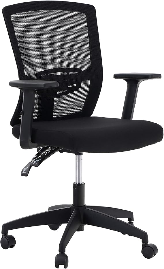 Imagen de ALPHA HOME Silla de oficina ergonómica 🪑 - Soporte lumbar ajustable en OfertitasTOP