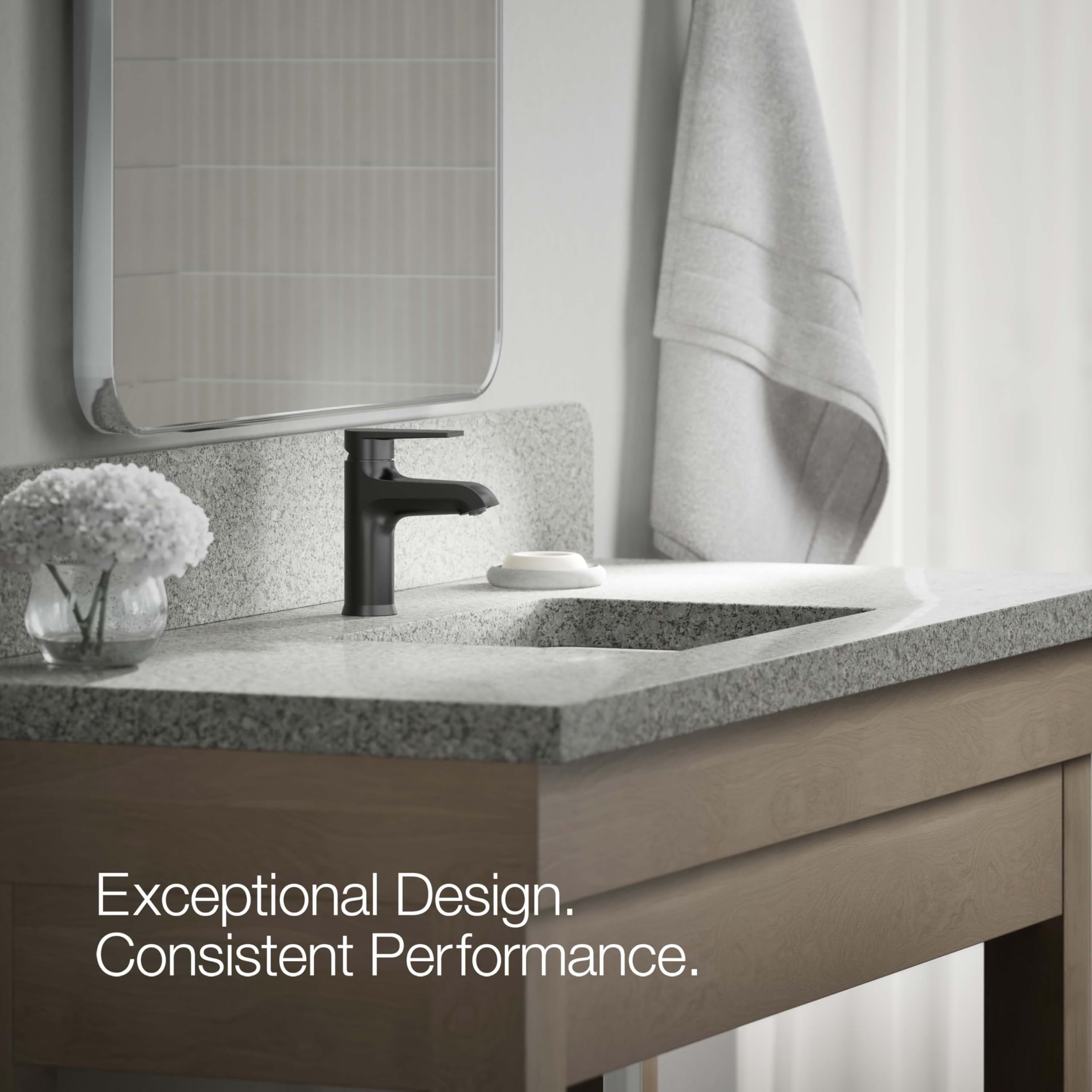 Kohler K-97060-4-BL Hint Bathroom Sink Faucet, Matte Black - Image 3