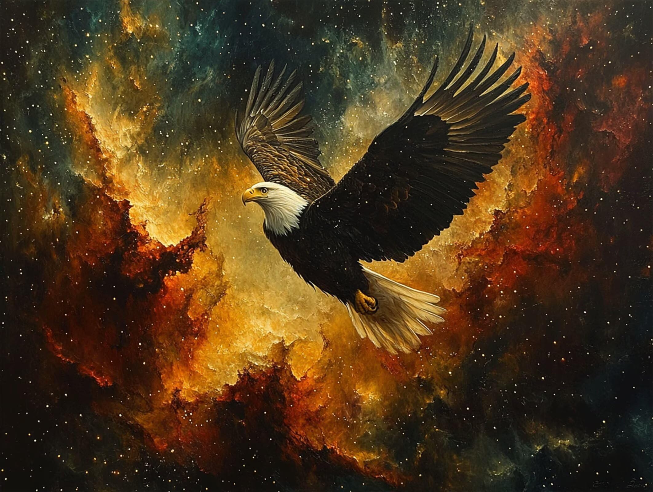 1500 sztuk puzzli dla dorosłych, gry rodzinne, Eagle Abstract, n-383