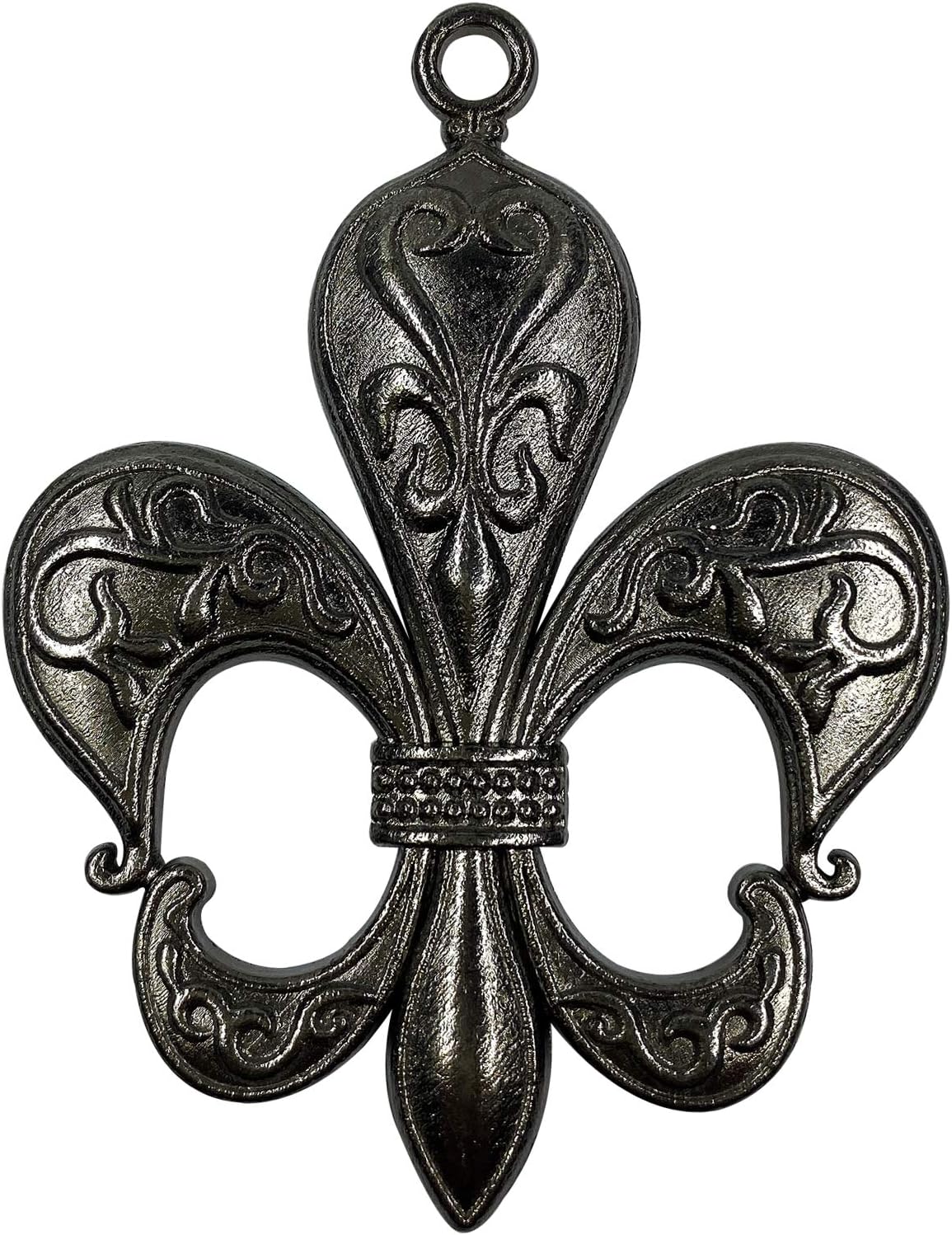 Set of 12 Fleur De Lis Shower Curtain Hooks French Lily Royal Heraldry French Cottage Chic Historical Theme Style Decorative Home Bathroom Stainless Steel Rustproof (Black) image 4