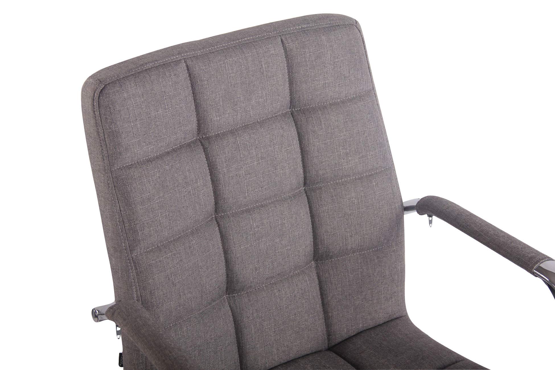 CLP Sedia Design Ufficio Deli In Stoffa I Poltrona Scrivania Imbottita I Sedia Studio Girevole E Regolabile Alt 45-55CM Colore:grigio