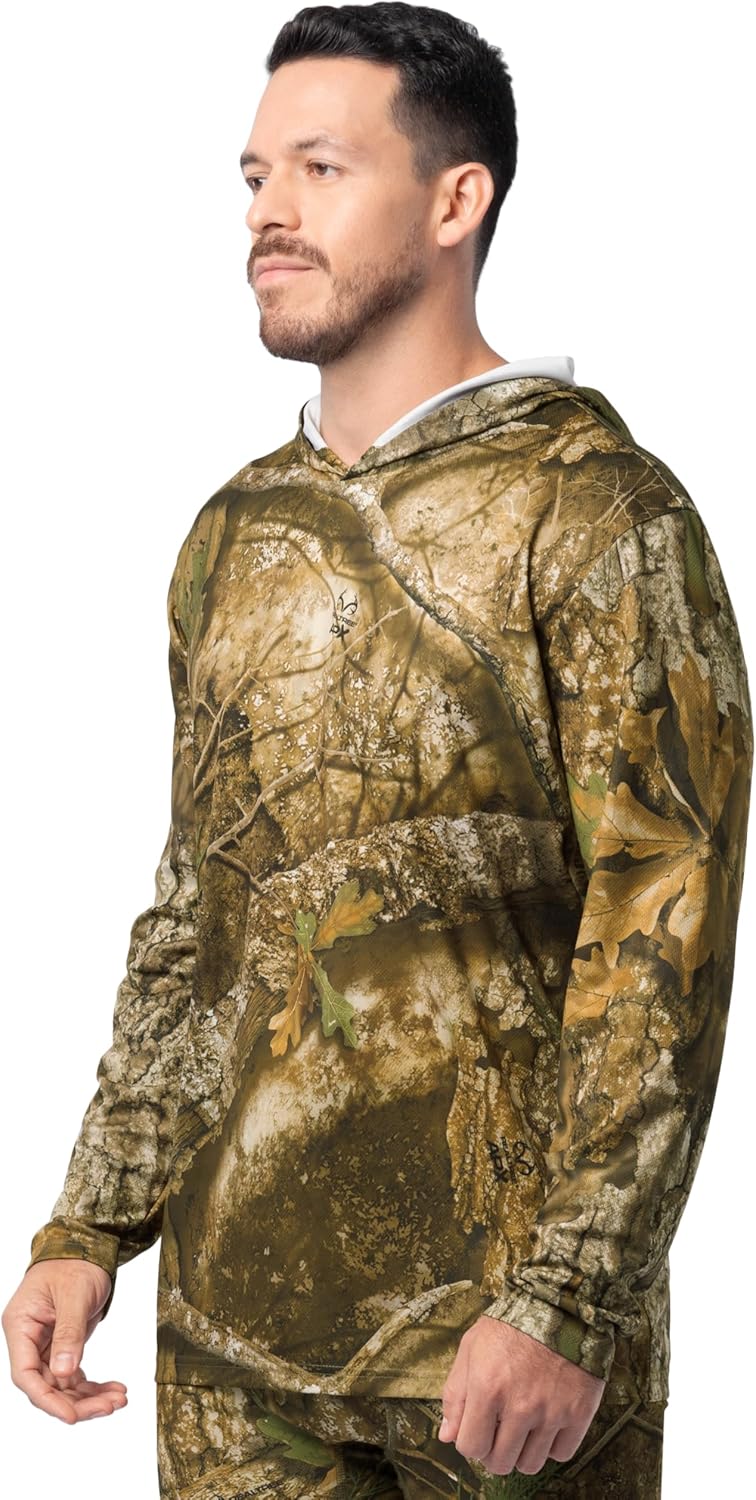 Indera mens Realtree Apx Micro Tech Camo Thermal Performance Hoodie - Image 6