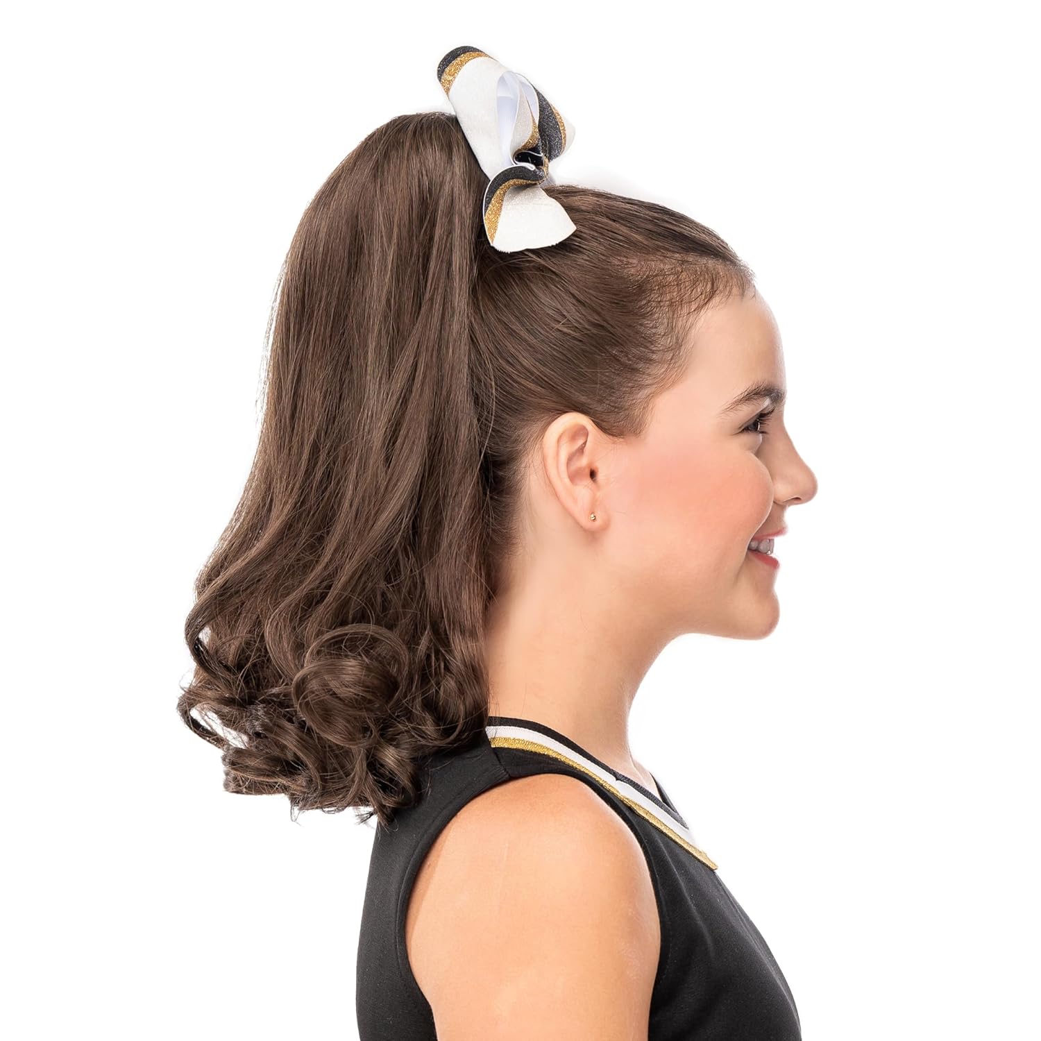 Girly Curls Curly Cheerleader Hairpiece for Cheer and Dance (Cocoa)