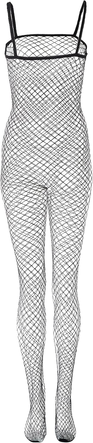 Leg Avenue Women's Industrial Fishnet Spaghetti Strap Bodystocking