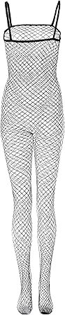Leg Avenue Women's Industrial Fishnet Spaghetti Strap Bodystocking