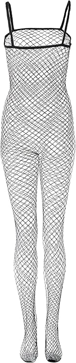 Leg Avenue Women's Industrial Fishnet Spaghetti Strap Bodystocking