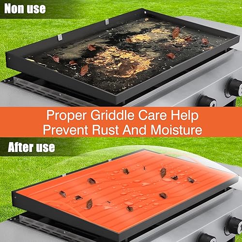 Miniatura 3 de Alfombrilla de silicona para parrilla Blackstone, cubierta protectora de grado alimenticio resistente de 22 pulgadas, accesorios para parrillas para