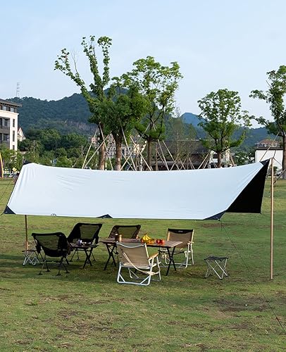 Miniatura 2 de iClimb Lona impermeable con protección solar UPF 50+ para tienda de campaña, hamaca, camping, patio trasero, fiesta (barpa de 14 pies 4 pulgadas x 9