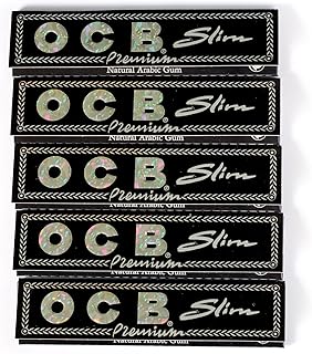 OCB Premium Slim Black Rolling Papers 5 Booklets