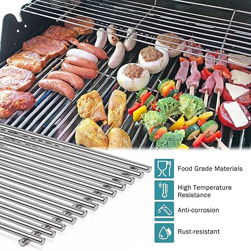 Miniatura 12 de Criditpid 7637 Rejillas de cocción de hierro fundido para Weber Spirit I y II 200 Series, Spirit E210, S210, E220, S220 con control frontal