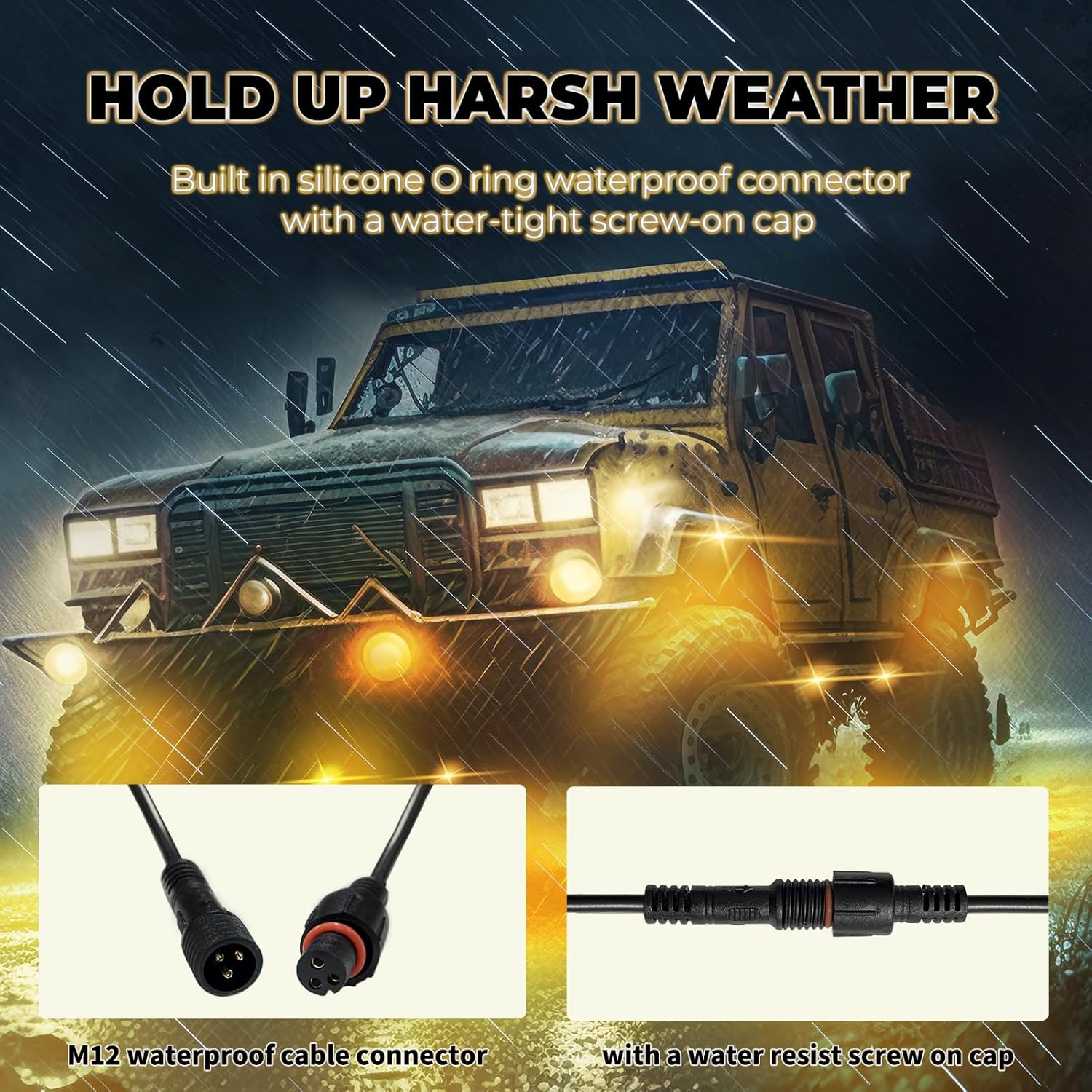 4 Pods Full Angle RGB Rock Lights Compatible with 12V Trucks Jeep UTV SUV ATV Boat Golf Cart, Waterproof Multi-Color, App/Remote Control Led Rock Lights with Music Mode