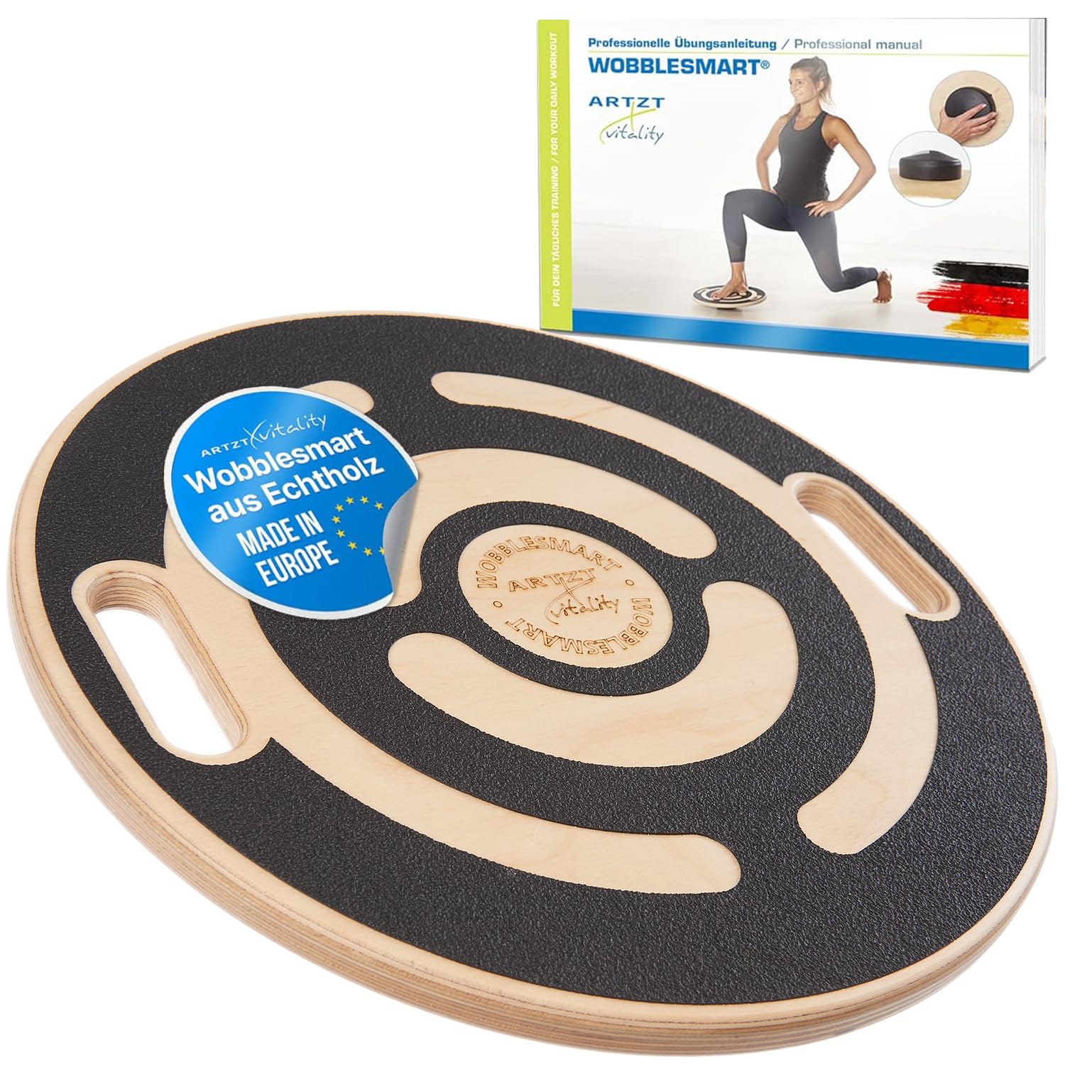 Wobblesmart Therapiekreisel | Verstellbare Schwierigkeitsstufen | Ideal für Rehabilitation, Prävention und Leistungstraining | Max. 120 kg Belastbarkeit | 24 Monate Garantie