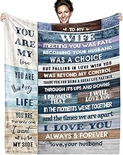 Christmas Day to My Wife Gifts Blanket, My Wife Gifts from Husband, Gifts for Her Anniversary, Birthday Gift Ideas for Wife, Gifts for Wife Wedding Anniversary,Valentines for Wife Her 130 * 150cm
