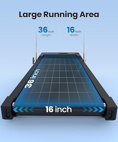 Miniatura 5 de WELLFIT Caminadora con Inclinación del 10% con Barra de Agarre, Caminadoras Plegables para el Hogar y la Oficina, Caminadora Bajo el Escritorio