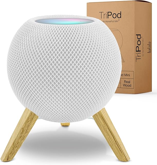 Balolo Tripod | Apple HomePod Mini Holder Stand,White oak,SF-TP-W