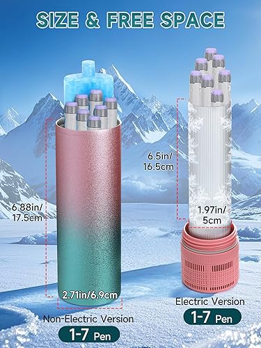 Miniatura 7 de Maletín de viaje eléctrico de insulina, cargador USB y caja de hielo Biogel - Horas ilimitadas, 35-68F Enfriador médico personalizado y temperatura