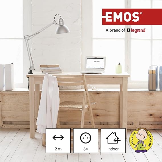 Emos 1902060200 Power Distribution Unit-(PDU) Energy Distribution Unit (PDUs) (White Base)