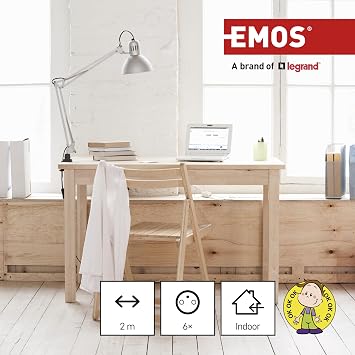 Emos 1902060200 Power Distribution Unit-(PDU) Energy Distribution Unit (PDUs) (White Base)