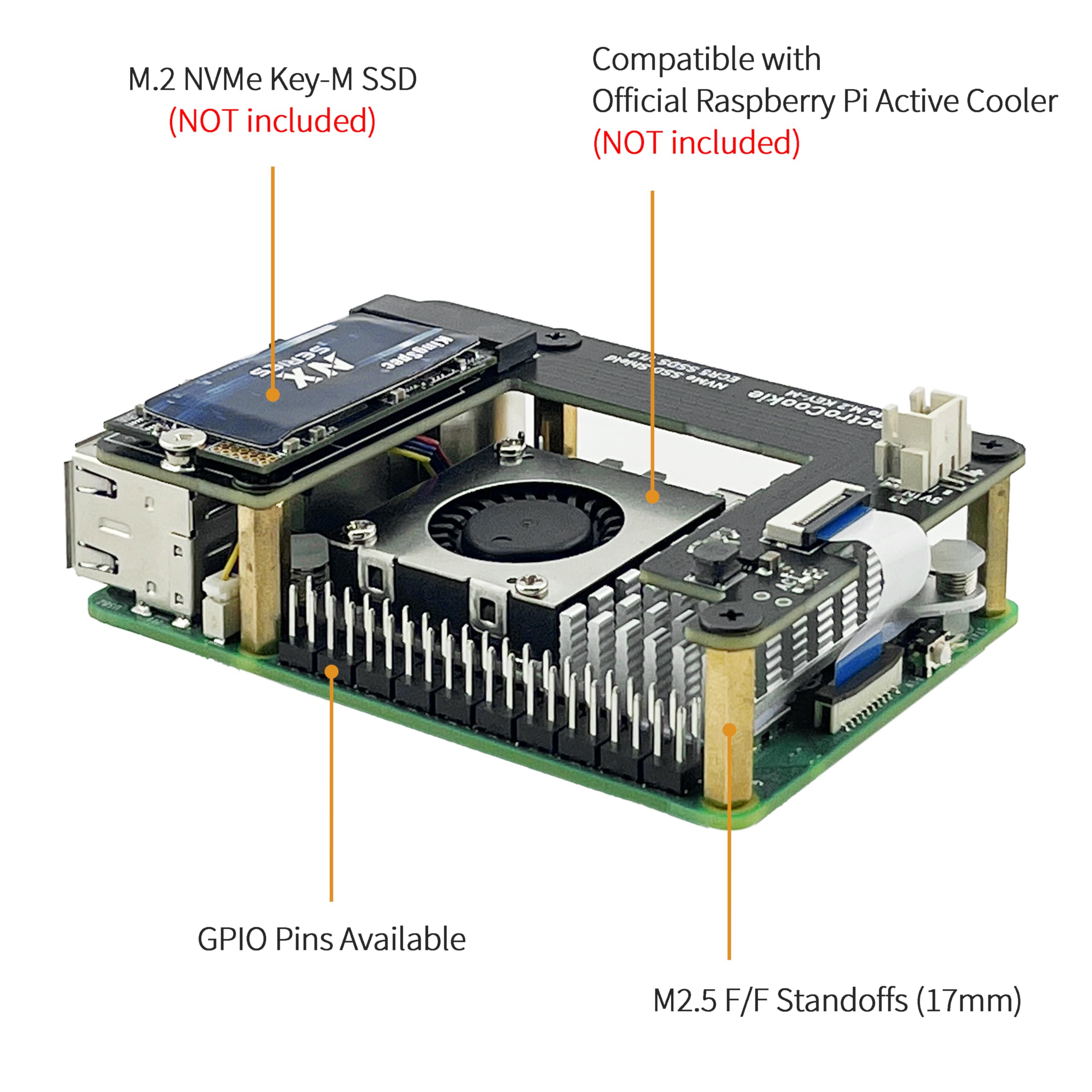 Amazon.co.jp: エレクトロクッキー PCIe to M.2 NVMe SSD HATボード