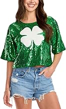 Tipsy Elves Cropped T-Shirts for Women - Ladies Crop Tees with Game Changing Designs - St Patrick's Day 4th of July