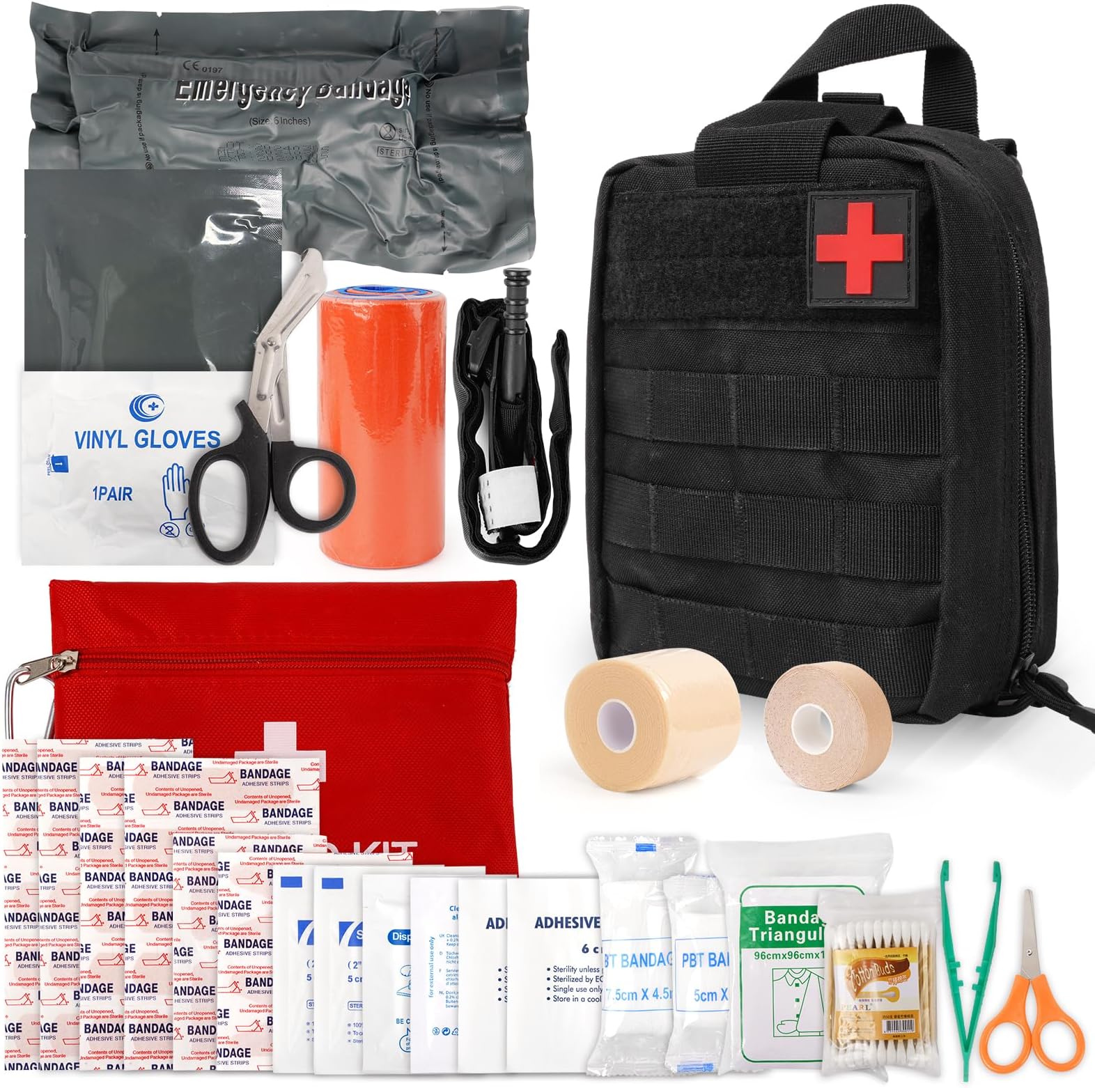 E EASTSTORM Camping Emergency Survival Kit, First Aid Kit for Travel, Hiking, RV, Camping Accessories, Outdoor Essentials，Sport Equipment，Gifts for Walkers and Hikers
