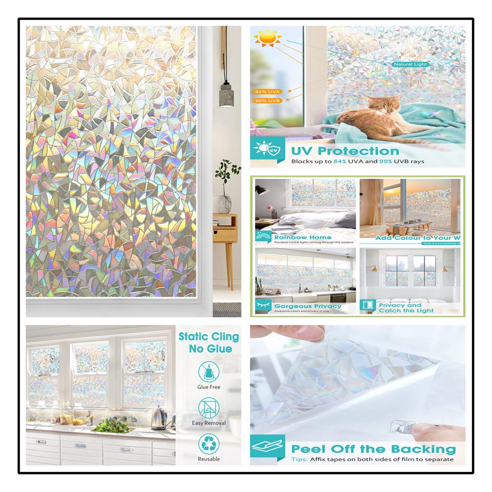 Fensterfolie Bunt Fensterfolie, undurchsichtige Fensteraufkleber for Glasfenster, Selbstklebende Sonnenschutzfolie, Anti-UV-Statik, haftende Glasfolie for Zuhause(Auburn,90x500cm)
