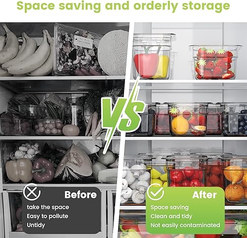 Miniatura 5 de 6 Pack Plastic Food Pan with Lid 1/6 Size 4 Inch Deep Restaurant Clear Food Storage Containers with lids Polycarbonate Commercial Hotel Pans for 6